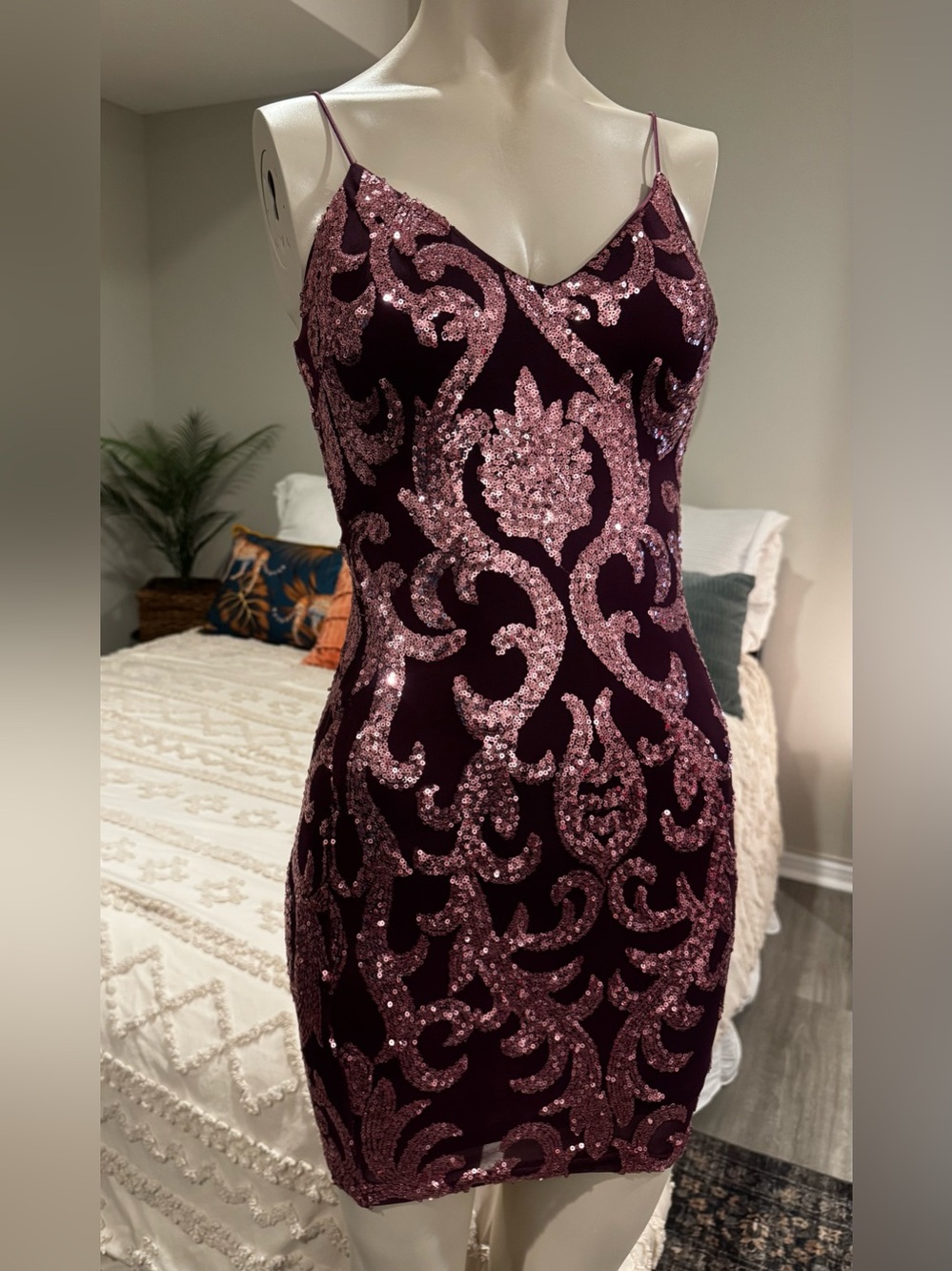 Windsor Chic Bombshell Sequin Mini Dress